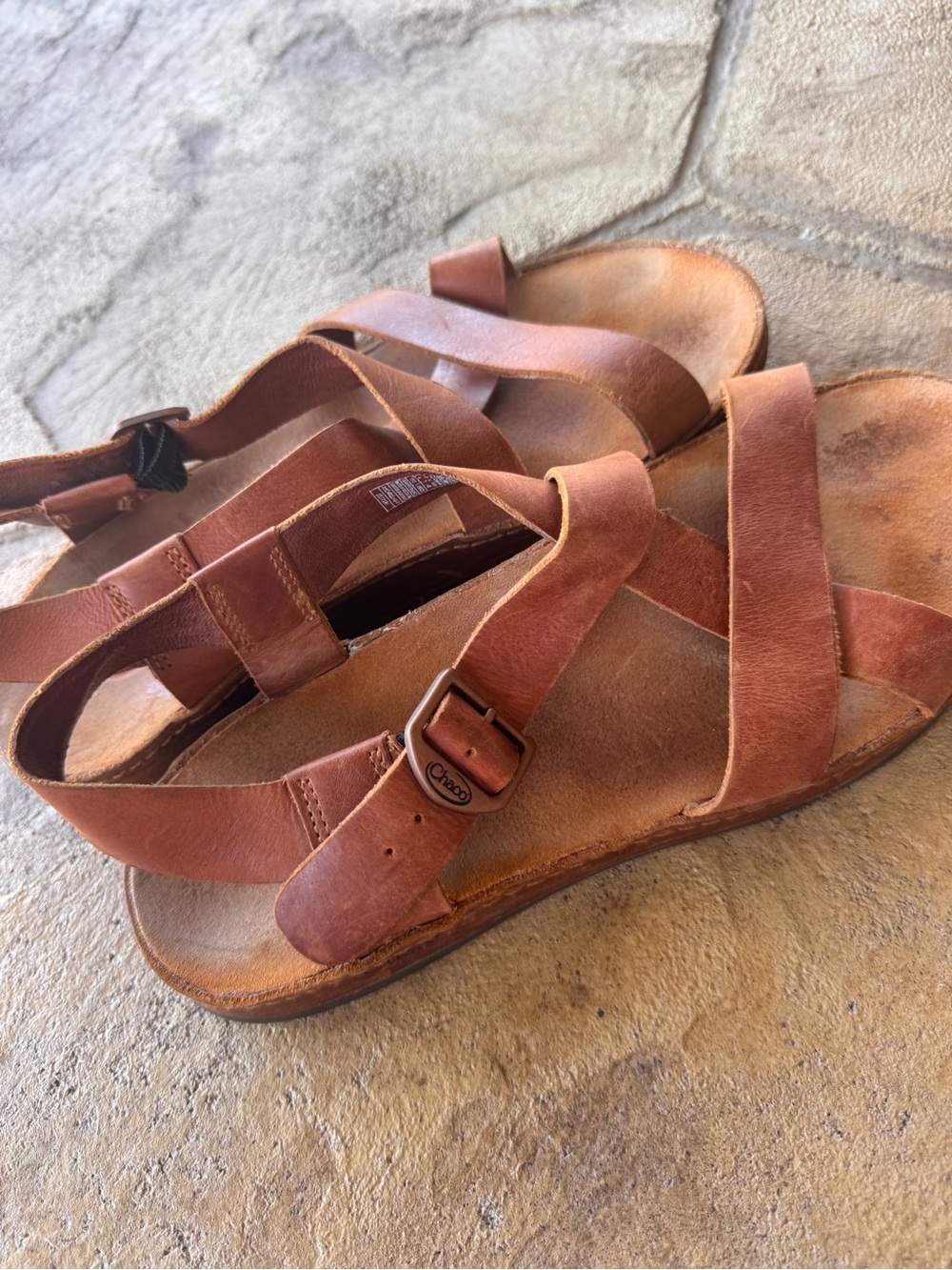 Chaco Wayfarer Leather Strappy Sandals Rust Brown Women’s 9 EU 40 - Picture 6 of 11